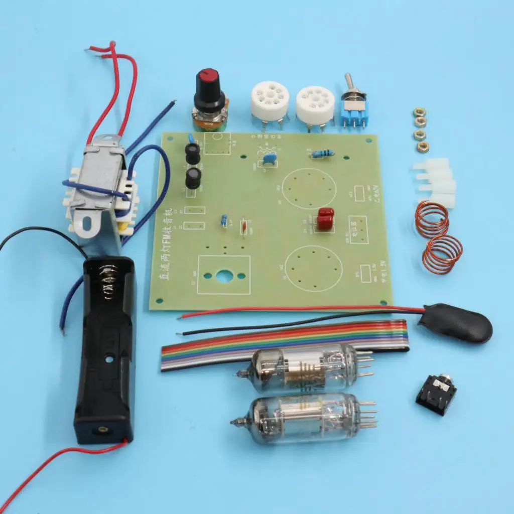1pcs/lot DC two lamp 1A2+2P2 tube radio kit light FM diy free shipping |