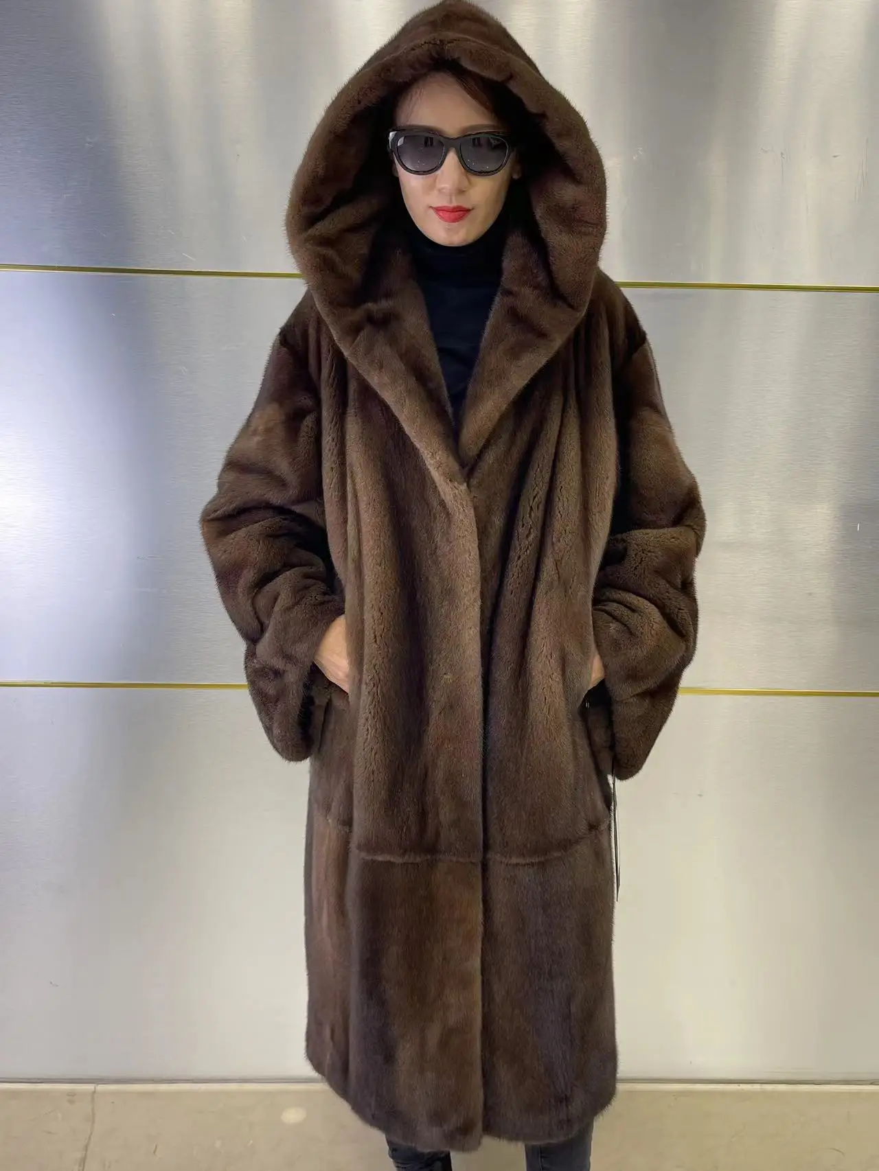 

OMEGERAL 2023 зимнее натуральное Норковое меховое Женское пальто из натурального меха норки роскошное высококачественное теплое зимнее модное меховое пальто