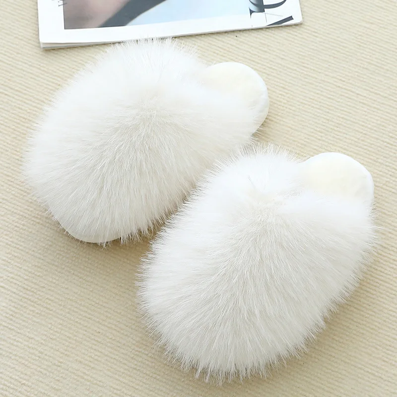 Women Winter 2022 New Furrly Slippers Outdoor Fashion Warm Indoor Bedroom Cotton Plush Shoes Fleece Fluffy Couple Memory