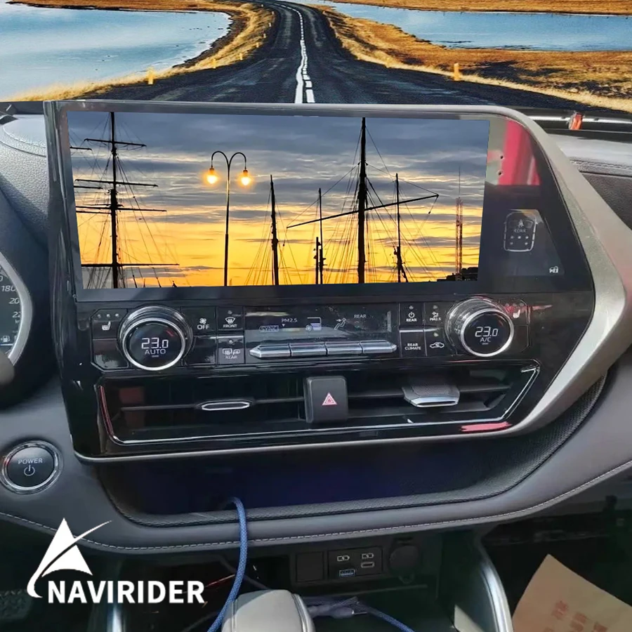 

Автомобильный радиоприемник Android 14, для Toyota Highlander 2022, Crown Kluger, авторадио, стерео мультимедийный плеер, GPS Qled, экран 12,3 дюйма, Carplay