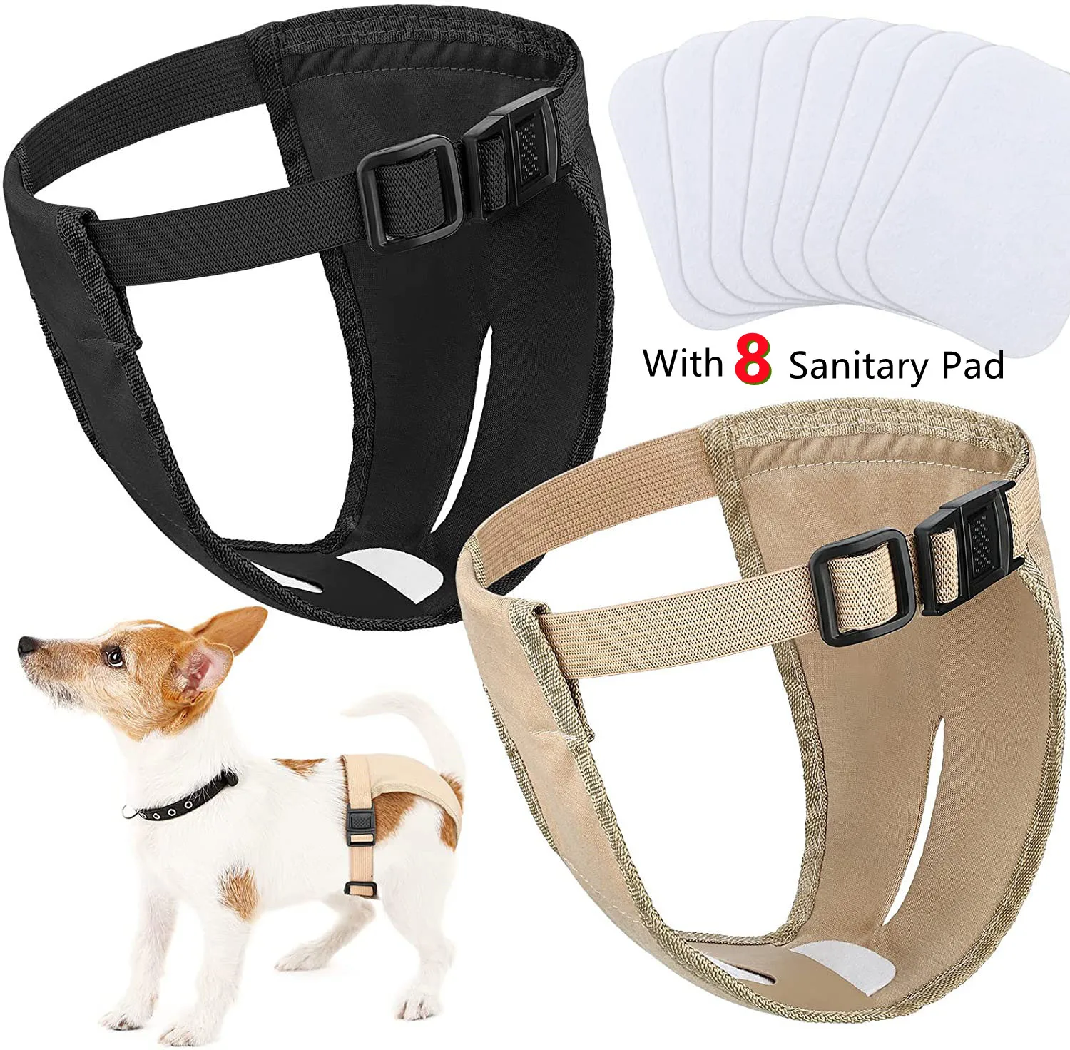 

For Heat Pad With Trousers Physiological Adjustable In Pants Protective Dog 8 Monthly Sanitary Washable Bleeding Female Nappies