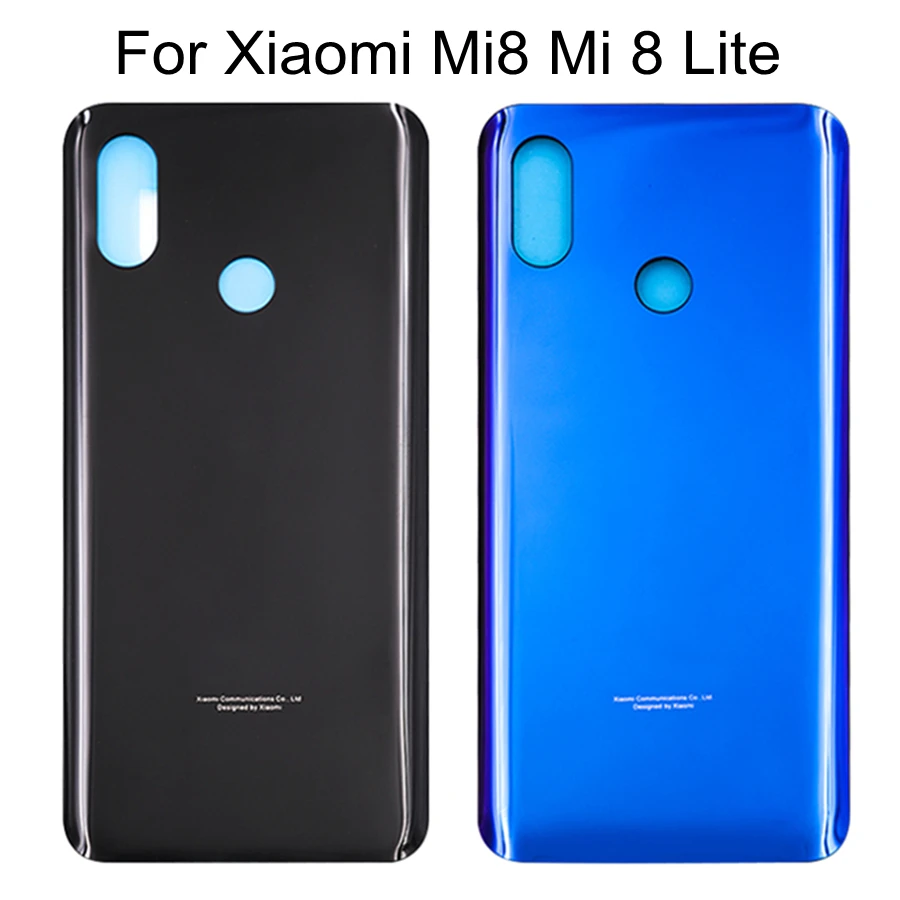 

New For Xiaomi Mi8 Mi 8 Lite Battery Back Cover Rear Door 3D Glass Panel Mi 8 Lite Housing Case Glass Cover With Adhesive Replac