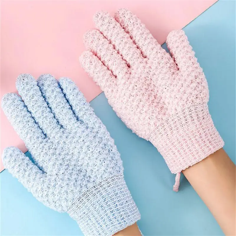 

Rubbing Five Finger Bathing Gloves Rubbing Towel Strong Rubbing Mud Painless Jacquard Double Sided Gloves