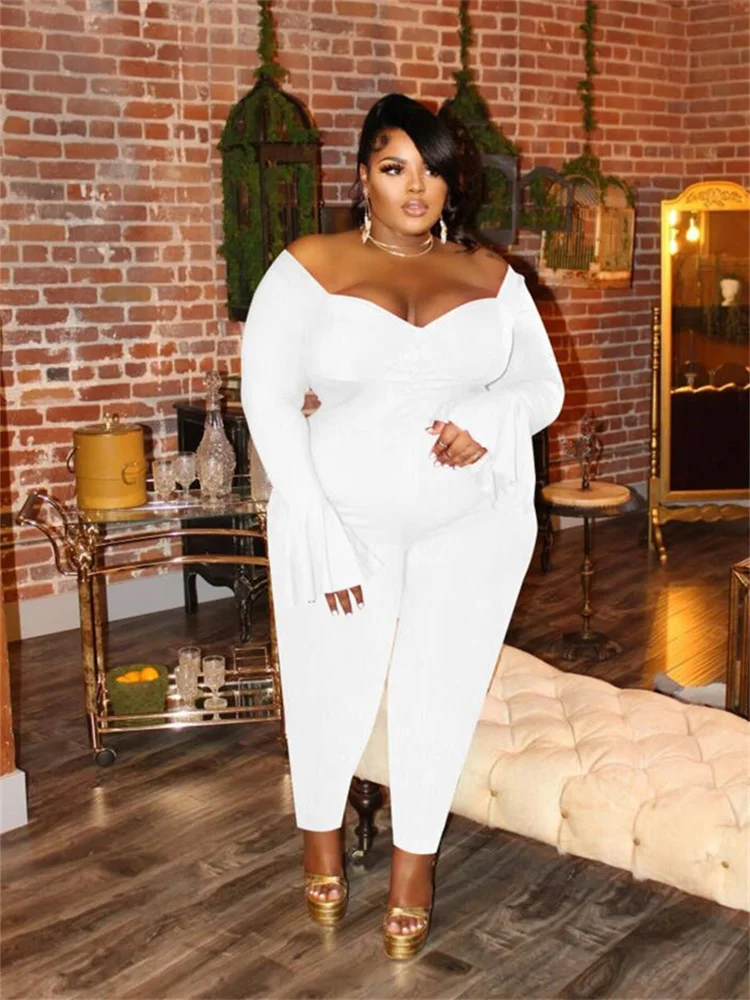 Женский Осенний комбинезон с длинным рукавом и V-образным вырезом