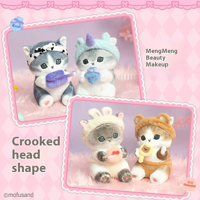 Оригинальная серия Mofusand Shark Cat Makeup Party 9-дюймовая 22 см плюшевая кукла украшение