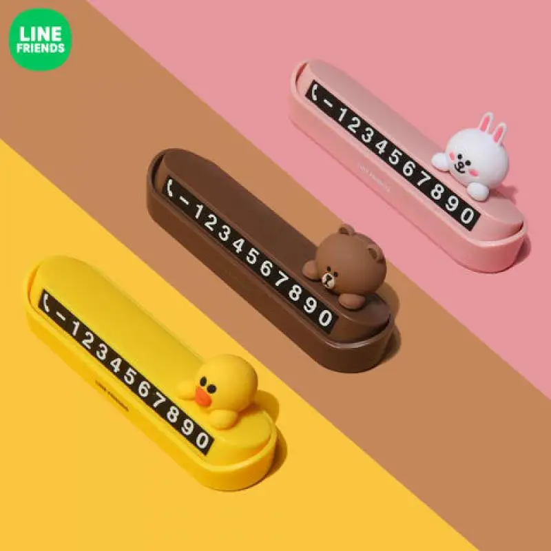 

Line friends BROWN CONY SALLY creative car moving car moving phone number car temporary parking number plate
