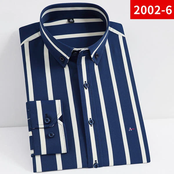 2021 Reserved aramy camisa Spring and Autumn New Long Sleeve Shirts Business Casual Men's High Quality Striped Shirts
