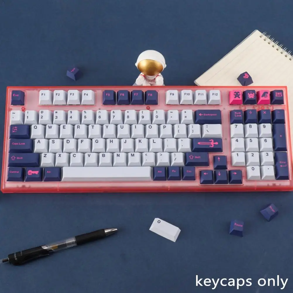 

for GMK Cojiro keycaps white and blue 129-key high sublimation PBT suitable for 68/81/84 business color M5P6