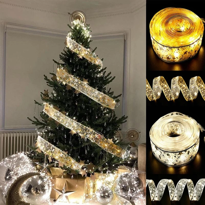 

Световая лента 1/2/4/5 м, световая лента для рождественской елки, световая лента, Рождественское украшение, Новогоднее украшение, украшение