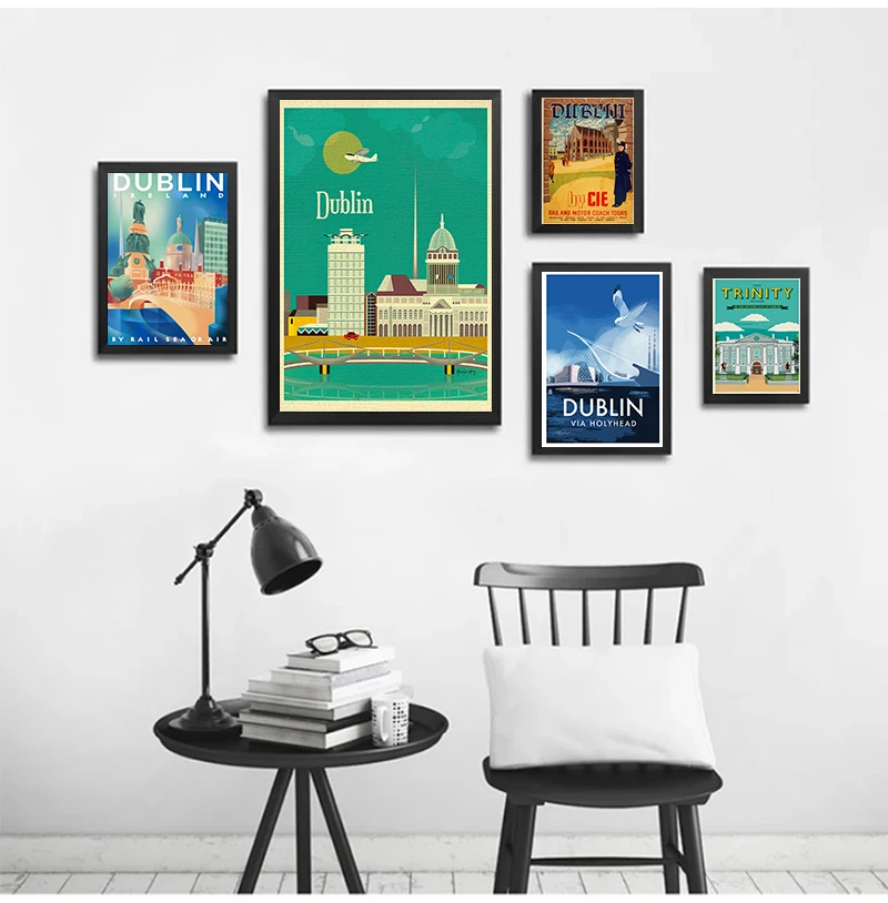 Дорожные холщовые картины из Дублина столицы Ирландии троица колледжа постеры