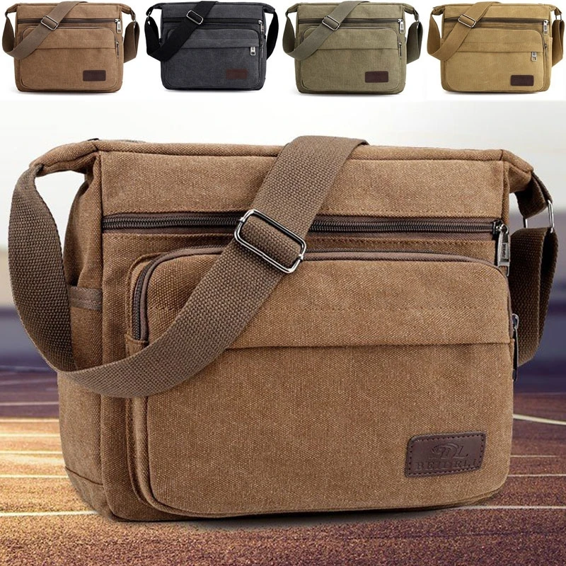 

Multi Male Bag Messenger Body Fashion Function Cross Canvas Crossbody Portable Casual Bags New Man Bags Men Shoulder