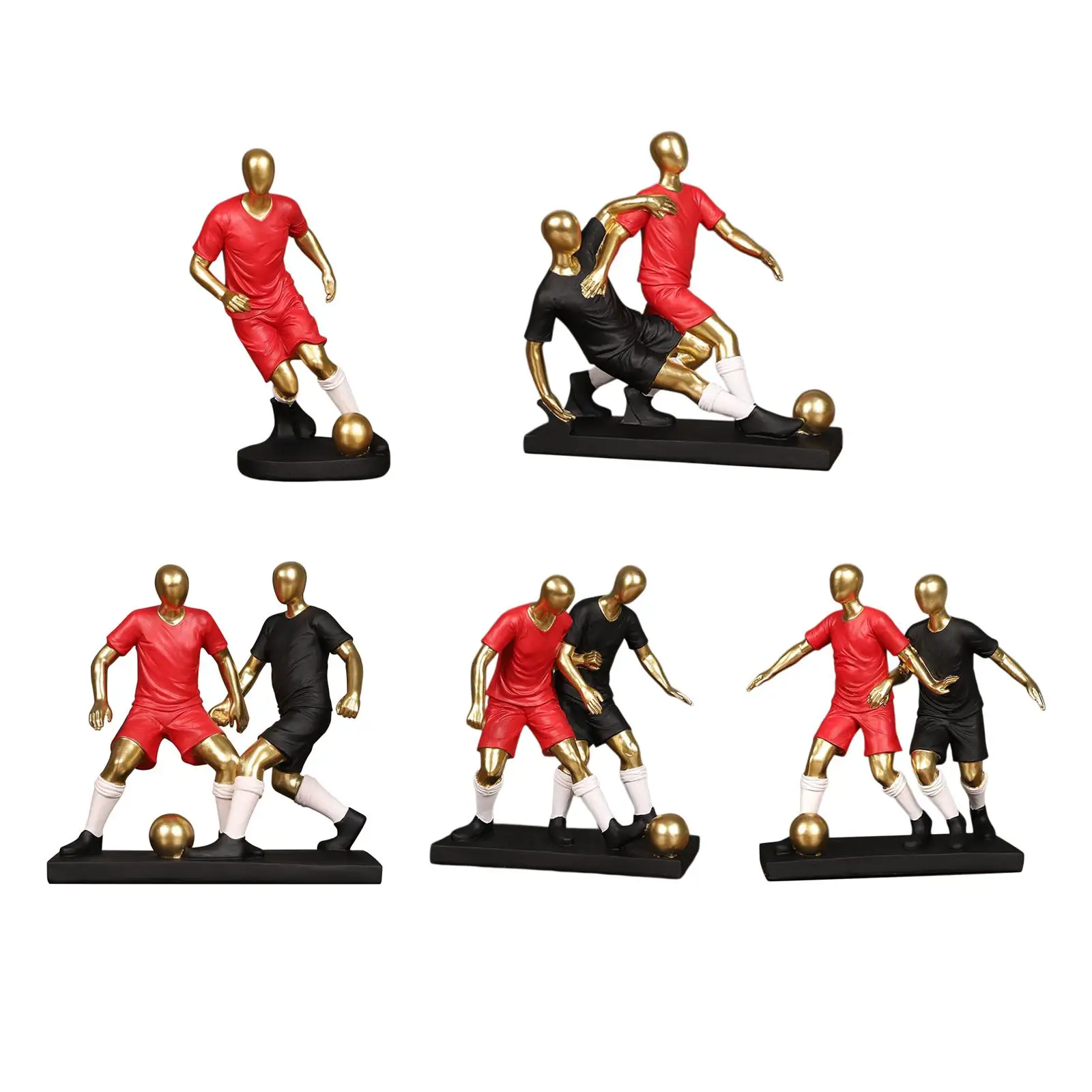 

Football Player Statue Football Action Figures Soccer Action Toy Figurine for Tabletop Bookshelf Home Decor Office Decor Gift