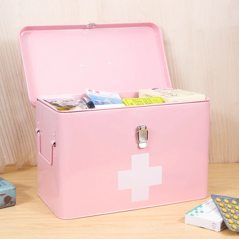 Аптечка первой помощи органайзер для аптечки металлический жесткий хранения