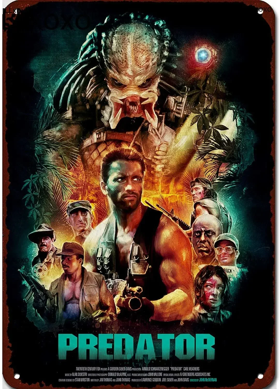 

Movie Series Vintage Retro Tin Sign- Predator Movie Poster Tin Metal Sign Garage, Bar, Cinema Decorative Metal Retro Sign Plaque