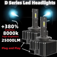 2pcs d1s d3s led canbus car headlight bulbs d2s d2r d1r d4s d5s d8s turbo auto lamp 8000k 32000lm 70w plug and play headlamp 12v