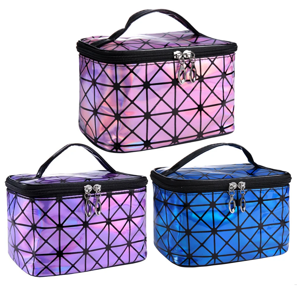 

Лазерная 3D сумка, органайзер для макияжа, портативный органайзер на молнии, нежный дизайн, портативный многофункциональный женский космети...
