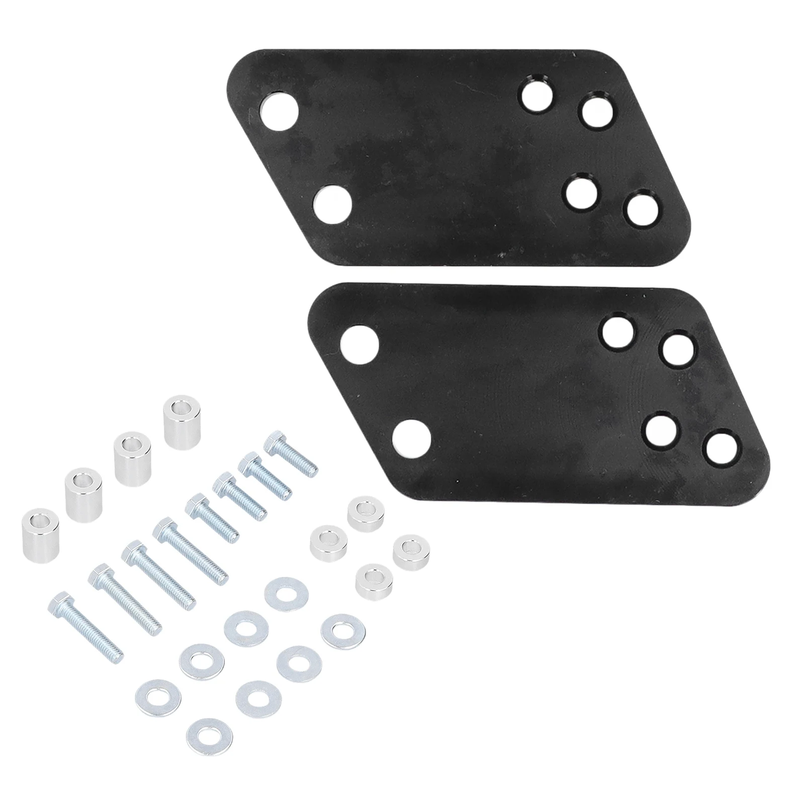 

Black Motorcycle Passenger Footrest Relocation Kit Rear Foot Peg Replacement for V‑Star 650 1100