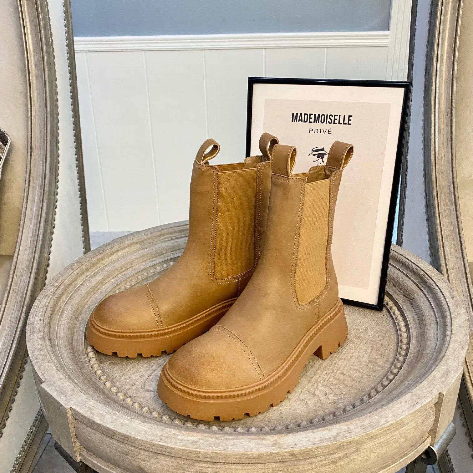 

НОВЫЙ БРЕНД Top U зимние теплые женские ботинки из коровьей кожи с овечьим мехом модные ботинки до щиколотки 22gh02