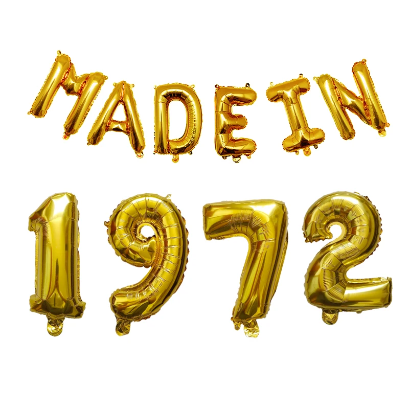 1 комплект сделано в 1992 1982 1972 воздушных шаров на 30-й 40-й 50-й день рождения золотой