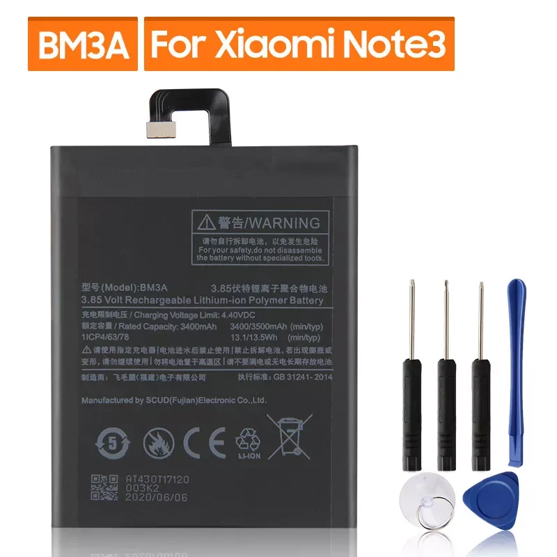 Аккумуляторная батарея BM3A для Xiaomi Mi Note3 Note 3 3400 мАч |