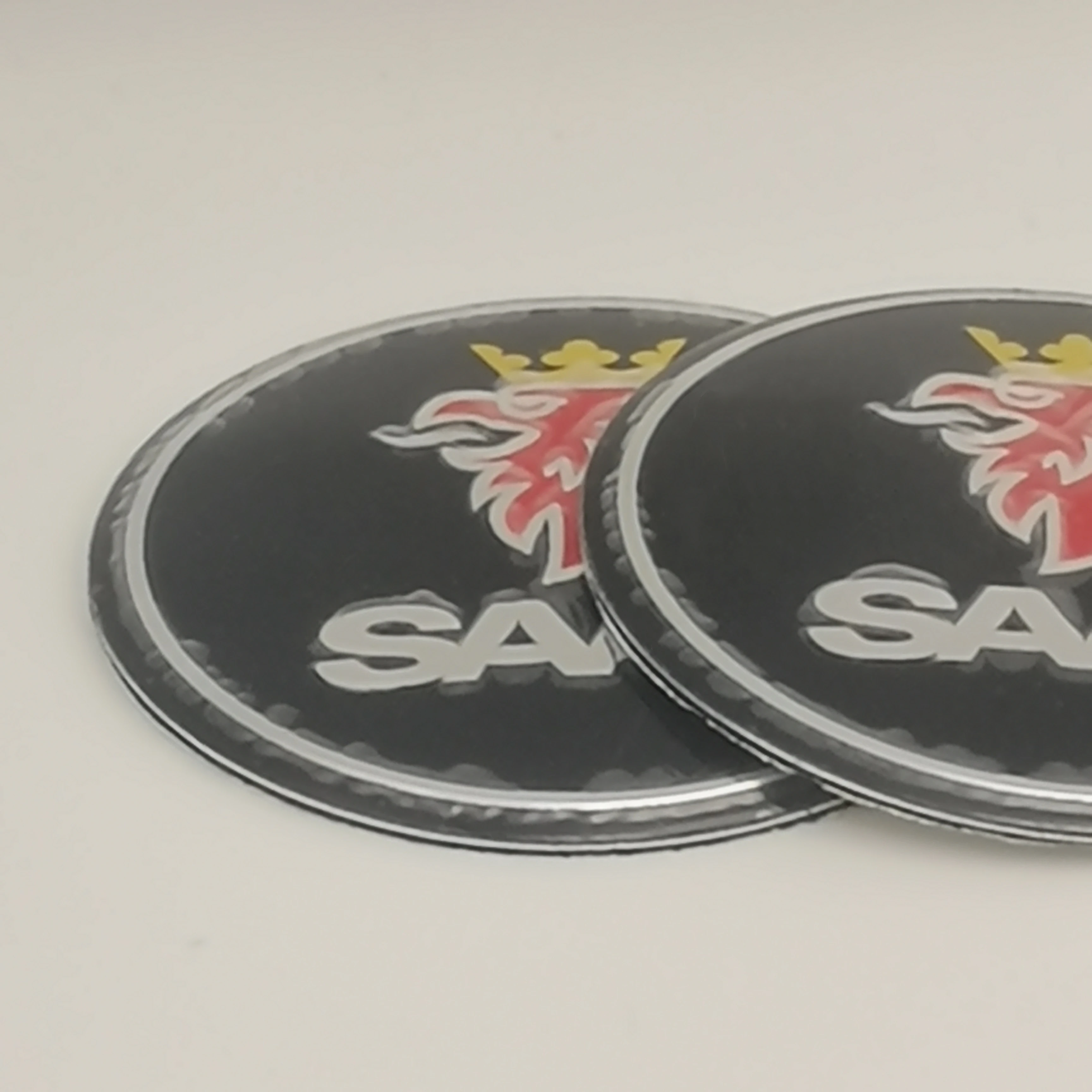 

4 шт., 56 мм, 60 мм, 65 мм, центральная крышка ступицы колеса автомобиля, наклейка на обод, подходит для серии SAAB, наклейки на ступицу колеса, автомобильные аксессуары