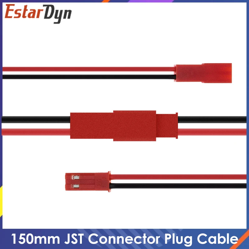 

10Pairs 150mm JST Connector Plug Cable Male+Female for RC Battery