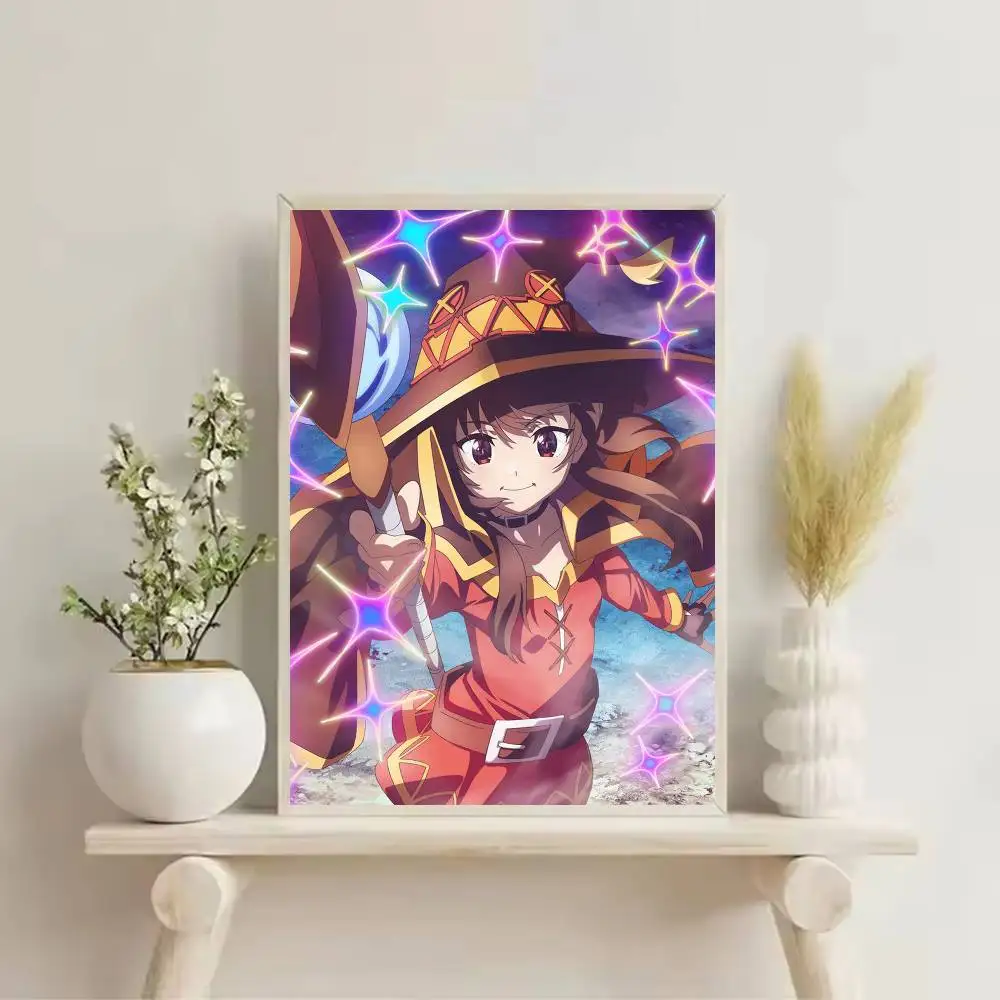 Фото Постер M-Megumin, HD качество, настенный декор, ретро-постеры для дома, декор стен комнаты, самоклеящийся №5