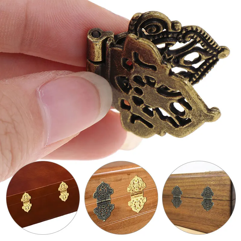 Купи 2pcs/Set Hollow Flower Hinge Vintage Bronze Color Wooden Box Hinge Zinc Alloy Cabinet Hardware Antique hinges Furniture Accessor за 52 рублей в магазине AliExpress