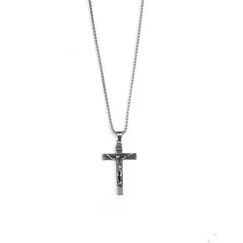 

Cross Necklace European and American Street Personality Simple Titanium Steel Women's All-Match Pendant Cross Crucifix