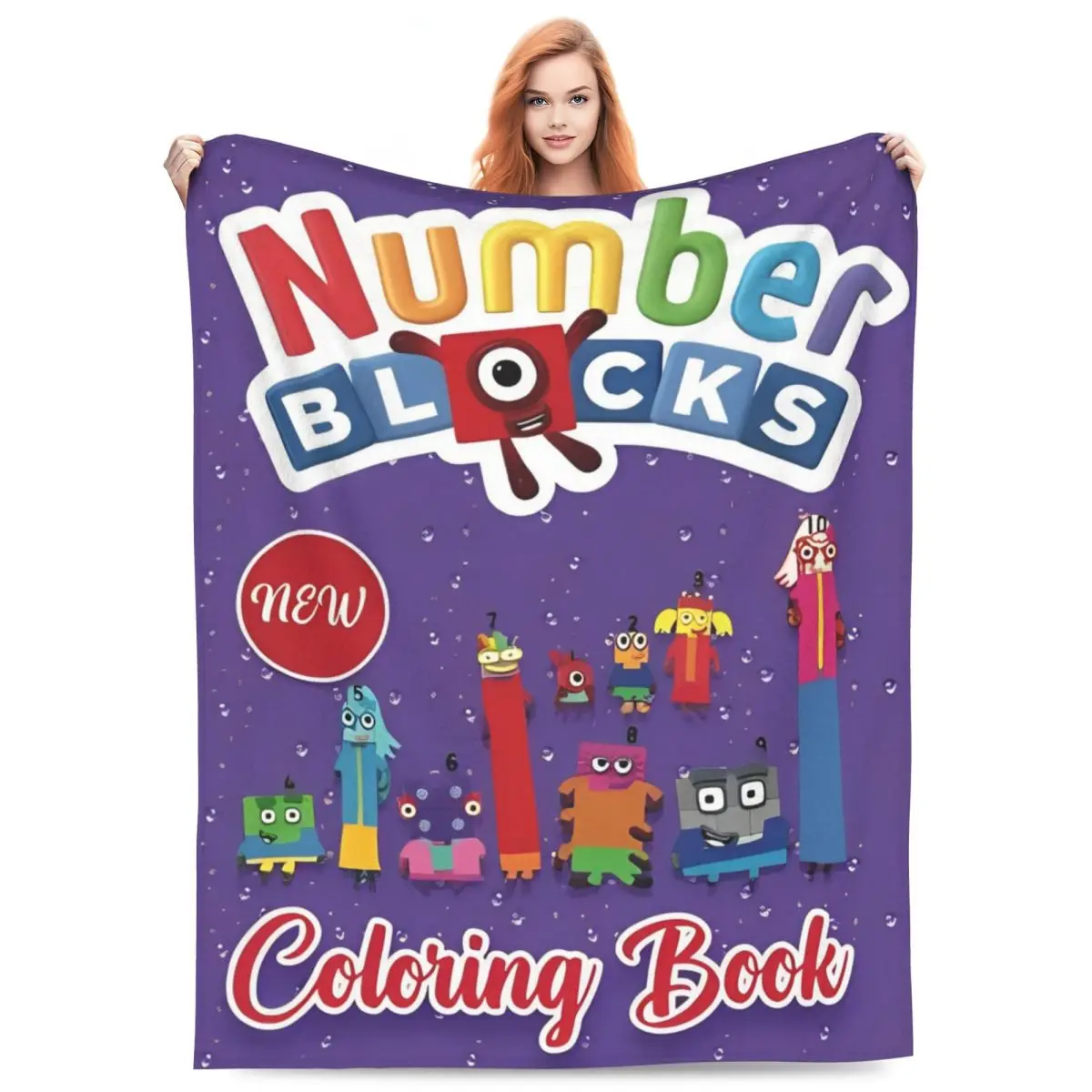 Теплые мягкие одеяла для кемпинга N-Numberblocks-s мультяшное одеяло фланелевое