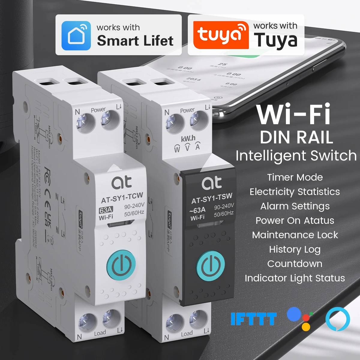 

Автомат защити цепи cnmibo TUYA WIFI 1P 63A