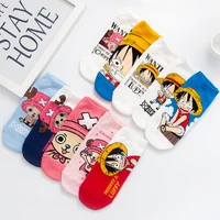 japanese comic anime one piece sock luffy choba cute kawaii ankle socks cotton knitting casuals spring summer fall girl kid sox