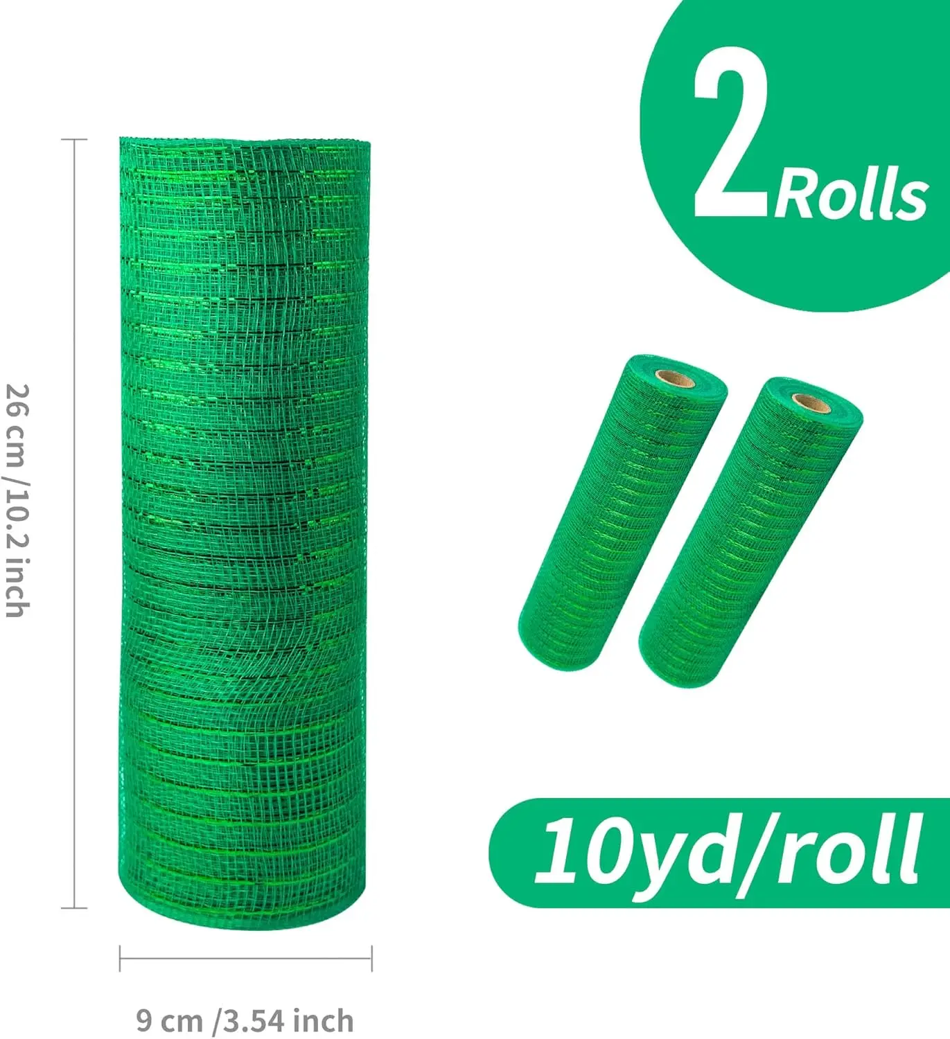 2 Упаковки Зеленая Полиэфирная Лента Для Рождественских Украшений Свадебные