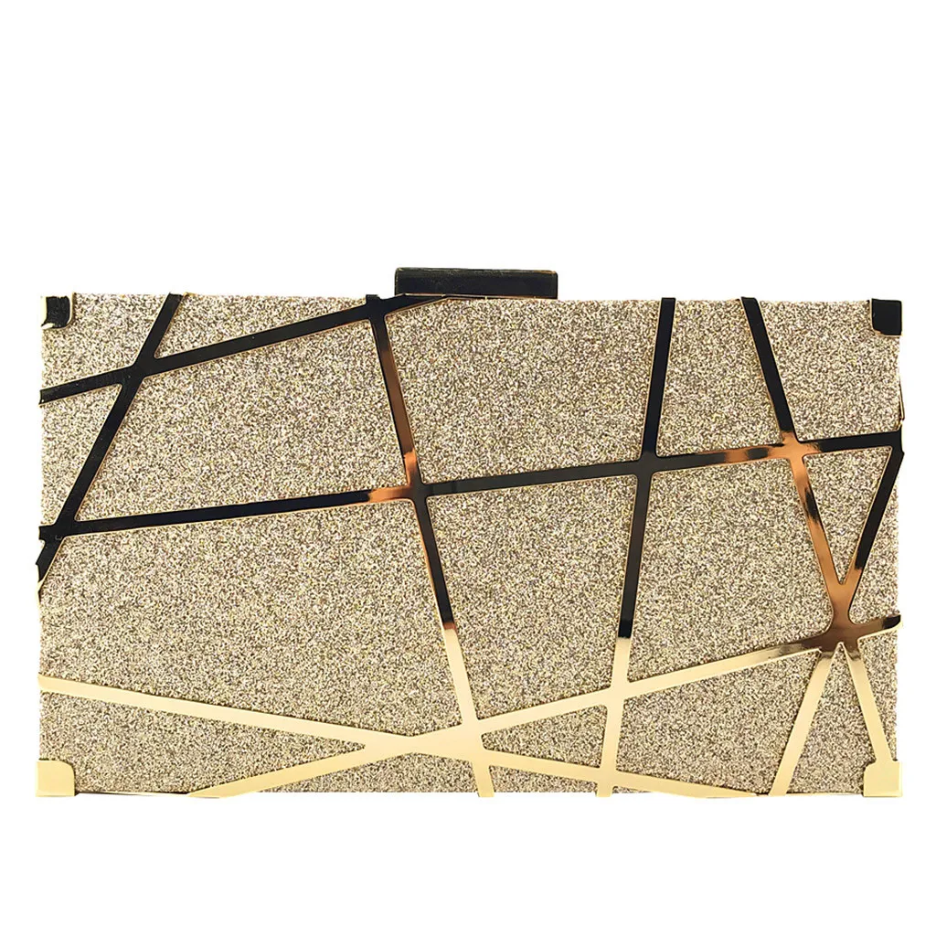 

Роскошная вечерняя сумочка, Женская Блестящая сумка для вечерние ринки, банкета, золотые свадебные клатчи, сумка на плечо с цепочкой Minaudiere, ...