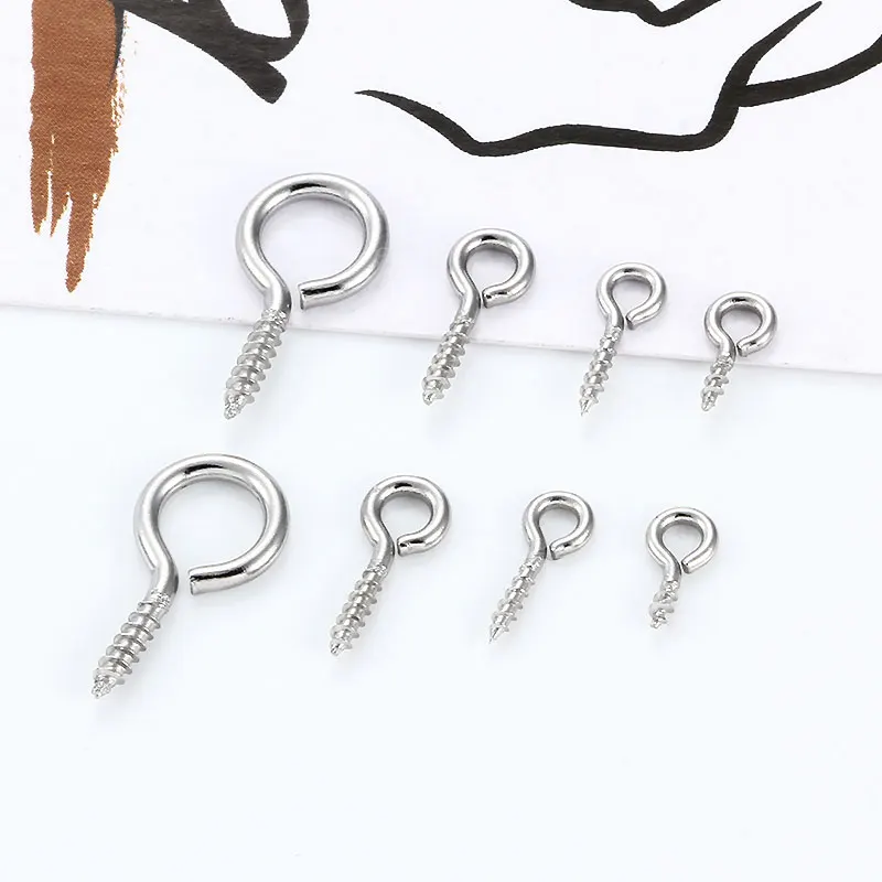 20Pcs/Lot Stainless Steel Sheep Eyes Nail Screw Jewerly Making Supplies Accessorie DIY For Beaded Pendant Fashion Style Ornament