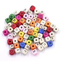 loose wood spacer beads wooden alphabet word cube eco friendly mixed for charm bracelets necklaces crafts handmade accessories