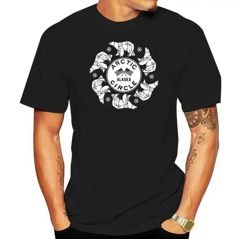 

Camiseta Arctic Circle con estampado de oso Polar, camisa clásica de esquí, Iditarod, esquí, nieve, modelos básicos
