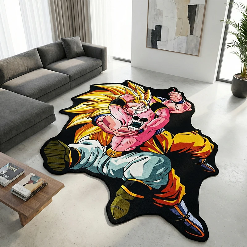 Фото Коврик Dragon Ball Z: Гоку против Маджин Буу, аниме-ковер для спальни, мягкий нескользящий напольный коврик, декор для дома, подарок для мальчиков №4