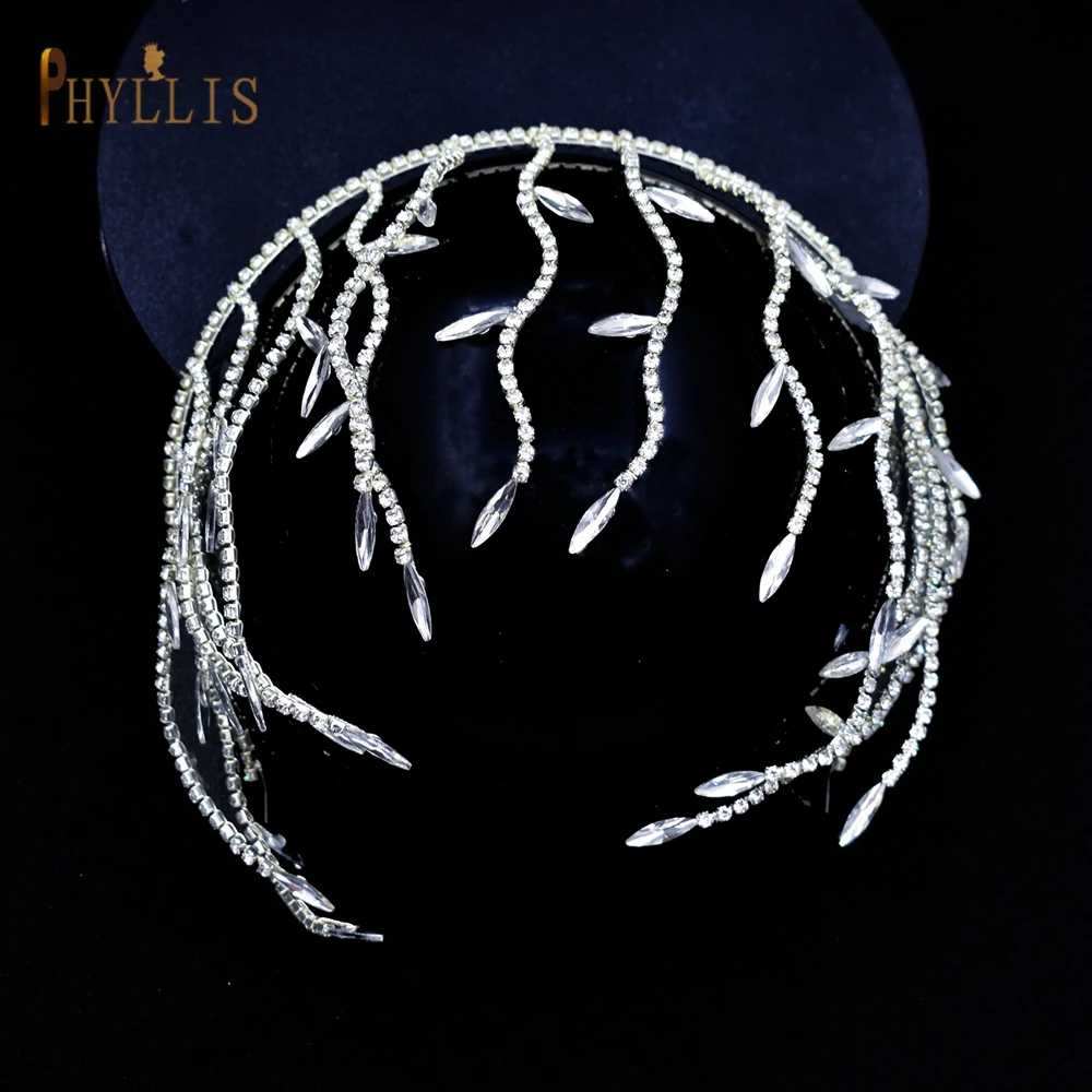 

A491 Rhinestone Wedding Headbands Design Headpiece for Women Headdress Bridal Barrettes Pageant Prom Wedding Hair Jewelry