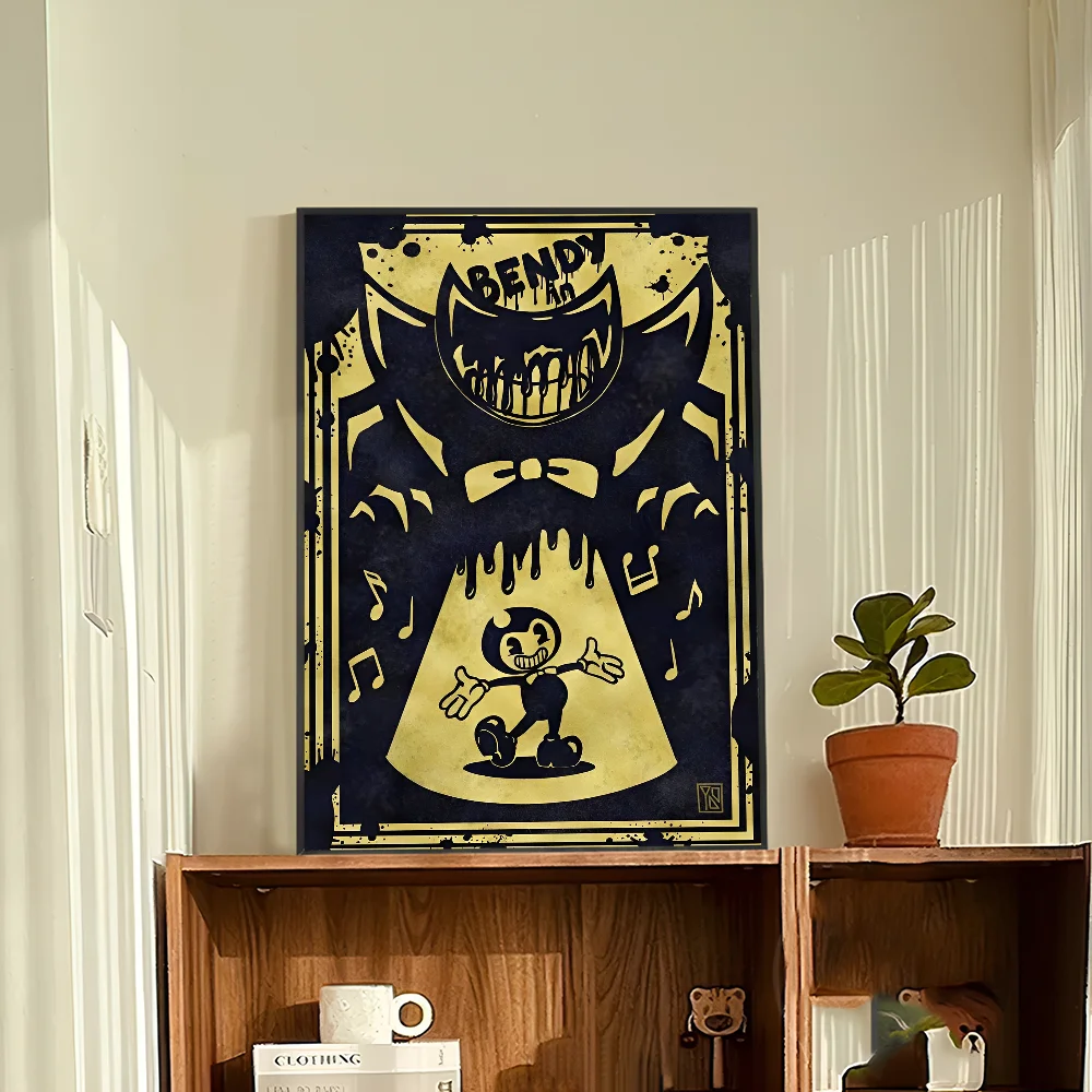 B-Bendy A-And The L-Ink M-Machine самоклеящийся художественный постер белая бумага принты