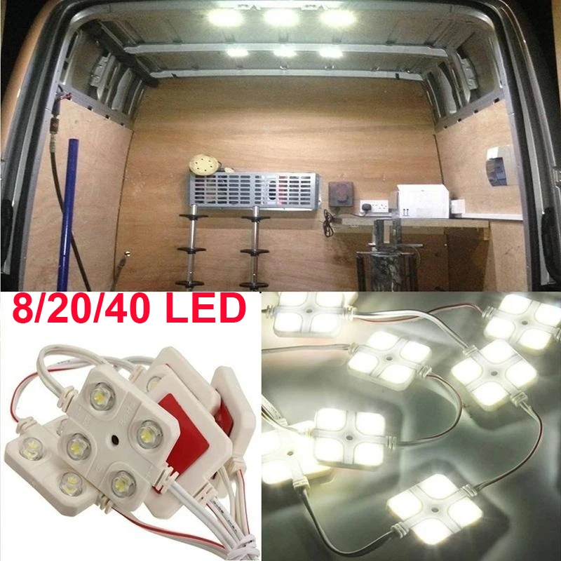 

8/20/40 LED Car Roof Light Kit Van Interior Ceiling Lighting Cargo for Camper Inside Lamp For RV Boat Trailer Lorries Van