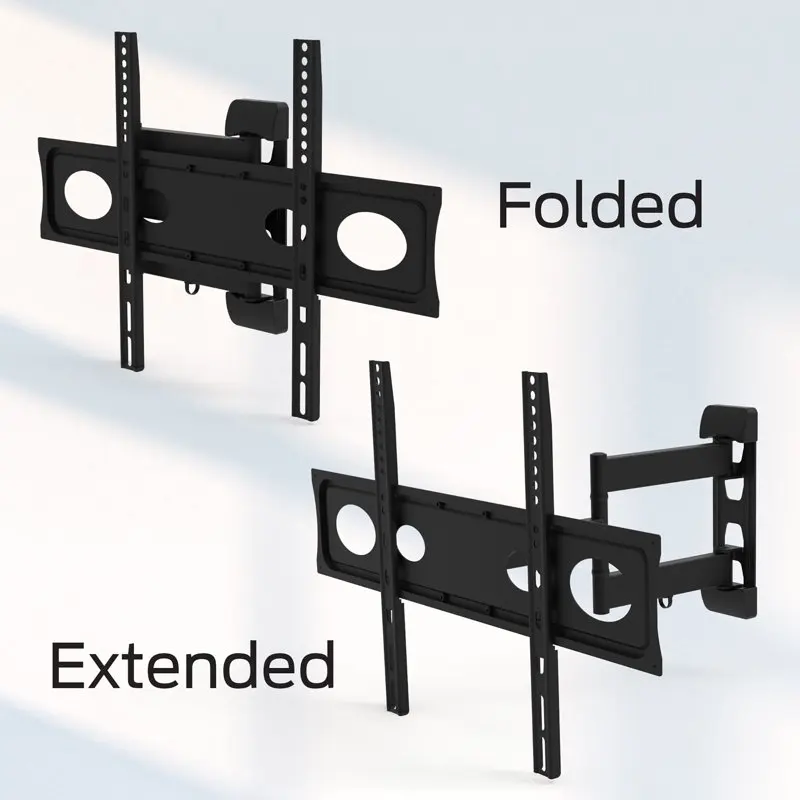 

Full Motion Tilt TV Wall Mount For 32"-70” Flat Screen TVs with 6 Piece LED Sound Reactive Lighting Kit