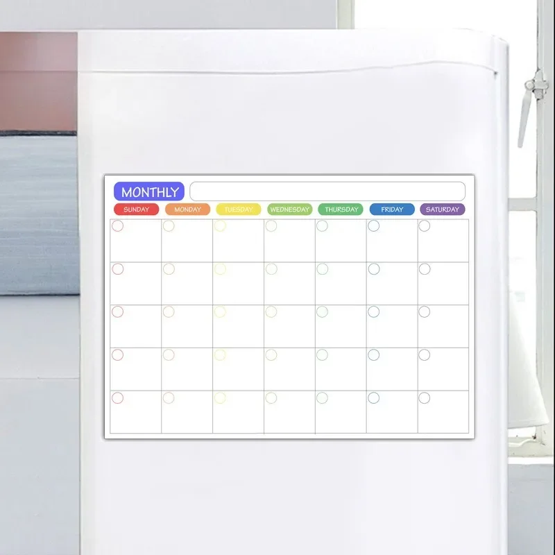 1 шт. еженедельный и ежемесячный план наклейка на холодильник стираемая мягкая