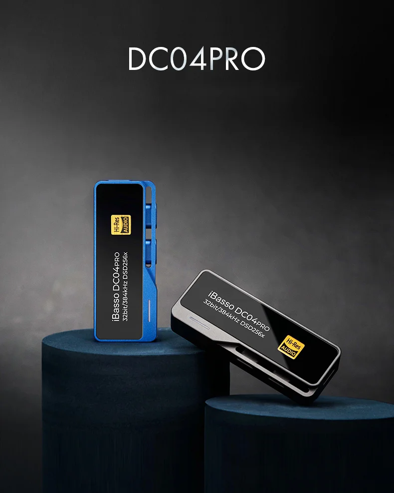 TZT iBasso Grey/Blue DC04PRO Decoding Headphone Amplifier HiFi Decoder Dual CS43131 Flagship DAC with Lightning Cable