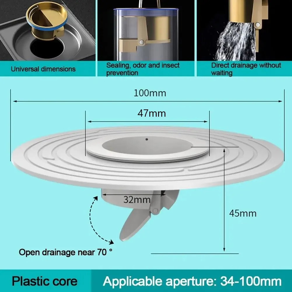 Сетчатый фильтр для раковины Слив пола Быстрый дренаж Заглушка фильтра принятия