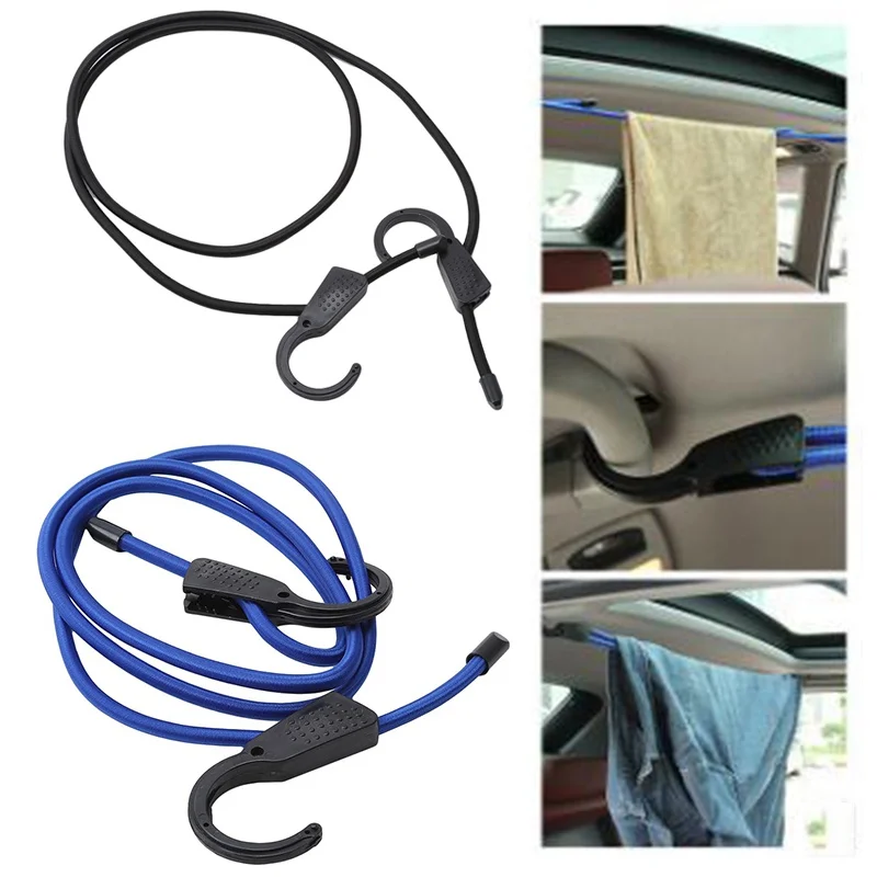 

1.5M Elastic Strap Adjustable Tension Belt Car Clothesline Hook Cargo Luggage Lashing Buckle Rope For Motorcycle Travel