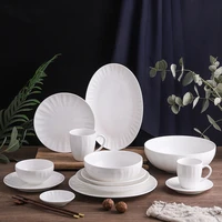 european simple ceramics tableware minimalism white salad steak dinner plate kitchen fruit dessert dish table decor dinnerware