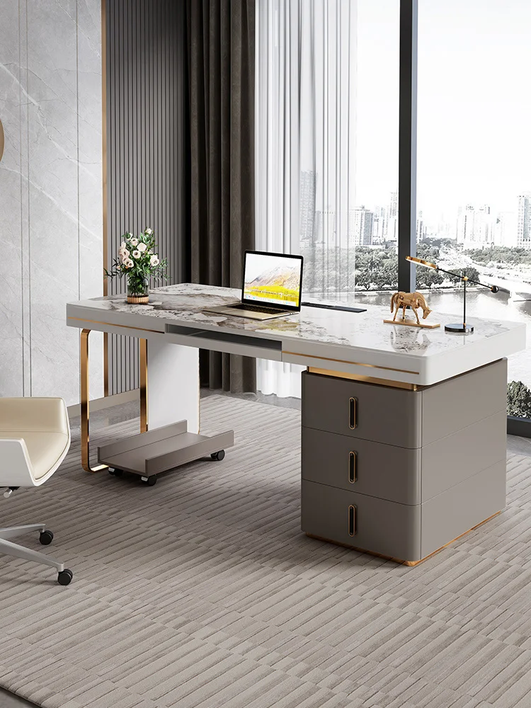 

Luxury slate desk Italian simplicity Modern minimalist designer home bright slate desk computer desk