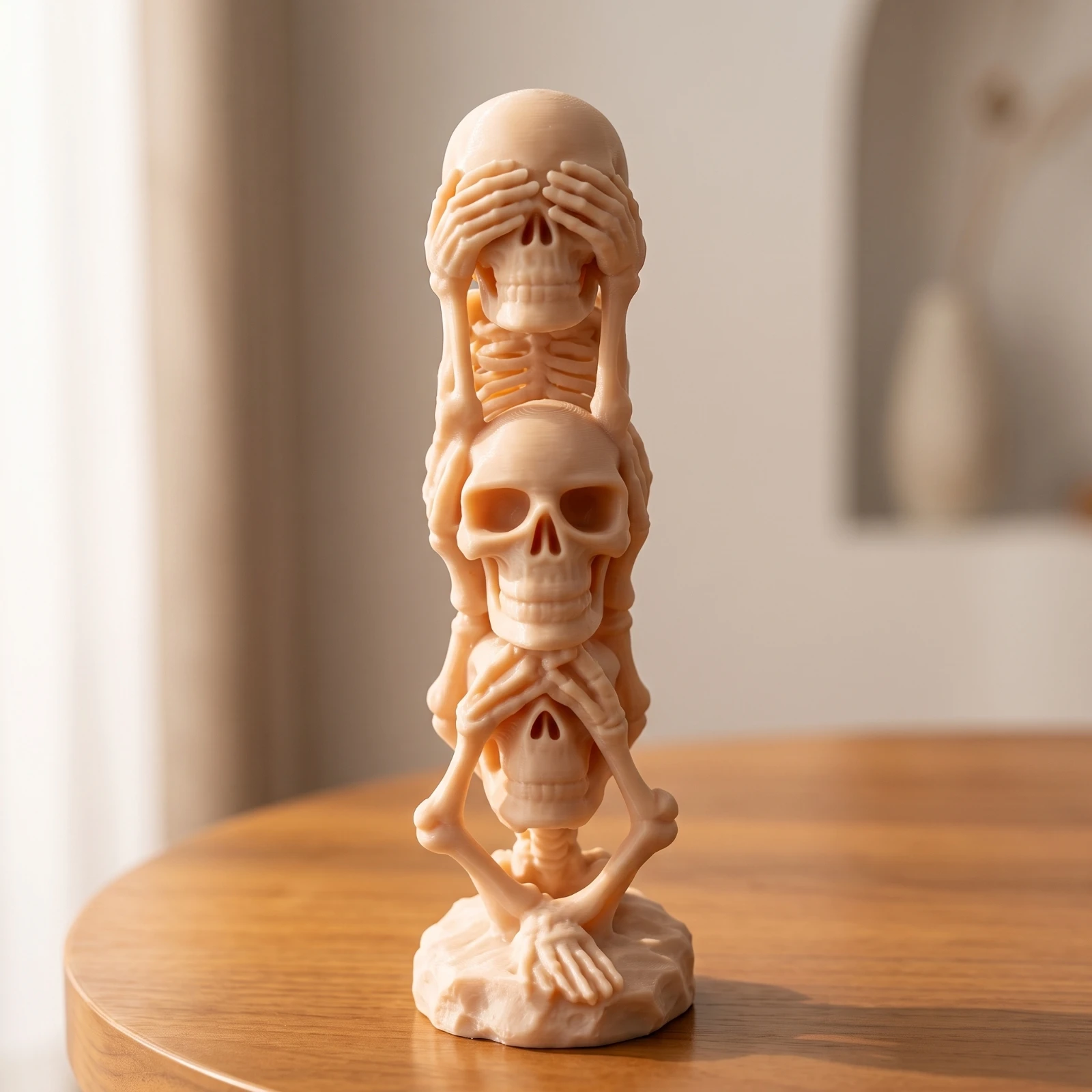Скульптура из 3D-печатных черепов, готическая фигурка-скелет, украшение для готов, на стол, полку (art.: 3920dca64b450) - 3920dca64b450