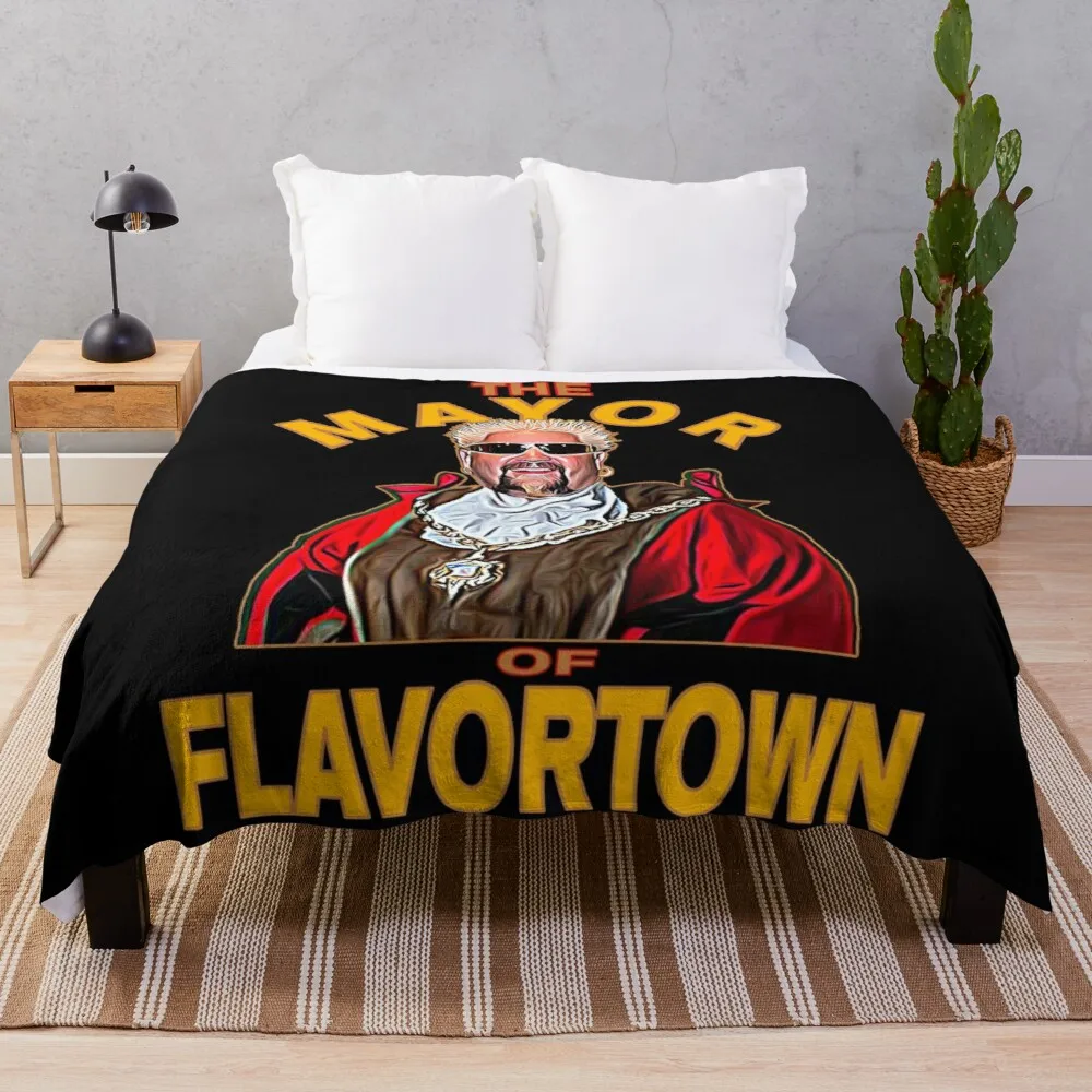 

New Guy Fieri Fans Mayor of FlavortownThrow Blanket plush queen size blanket